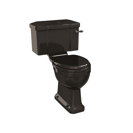 Burlington Close Coupled WC Pan 450 x 355mm Jet Black (Cistern & Toilet Seat NOT Included) - P5JET