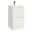 Scudo Bella 500mm Floorstanding Vanity Unit ONLY - White - PAINT-BELLA-500FLOORCAB-GWTE