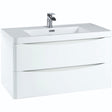 Scudo Bella 900mm Wall Mounted Vanity Unit Only - White - PAINT-BELLA-900WALLCAB-GWTE
