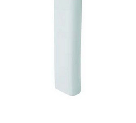 Britton My Home full pedestal in white with smooth rounded edges and gloss vitreous china finish