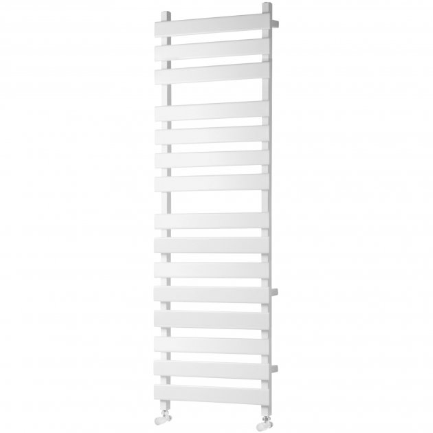 Towelrads Perlo Flat Panel Straight Heated Towel Rail 1500mm High x 500mm Wide - White - 120916