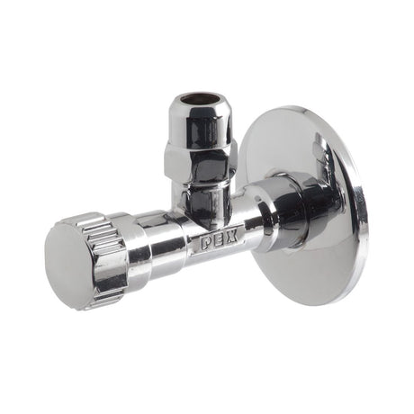 Vado Wastes & Fittings Angle Valve 1/2" X 3/8" With Compression Nut 10mm - Chrome - PEX-228A-C/P