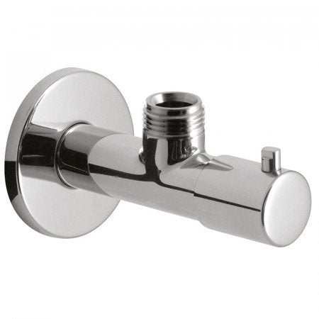 Vado Contemporary Angle Valve wall-mounted quarter turn 1/2 inch with integral filter in chrome finish