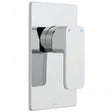 Vado Phase Square Back Plate chrome concealed manual shower valve with single lever wall mount