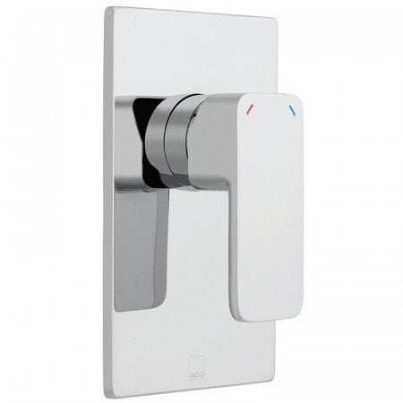 Vado Phase Square Back Plate chrome concealed manual shower valve with single lever wall mount