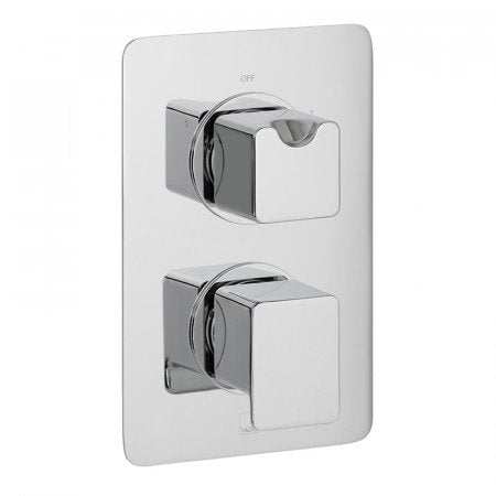 Vado Phase 2 Outlet chrome thermostatic 2-handle wall-mounted shower valve