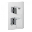 Vado Phase 3 Outlet chrome thermostatic shower valve with two handles wall mounted