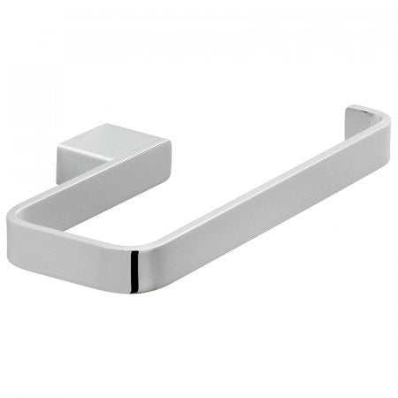 Vado Phase Towel Ring in chrome with right-side opening for easy towel hanging and wall mounting.