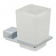 Vado Phase frosted glass wall-mounted tumbler and chrome holder for bathroom accessories