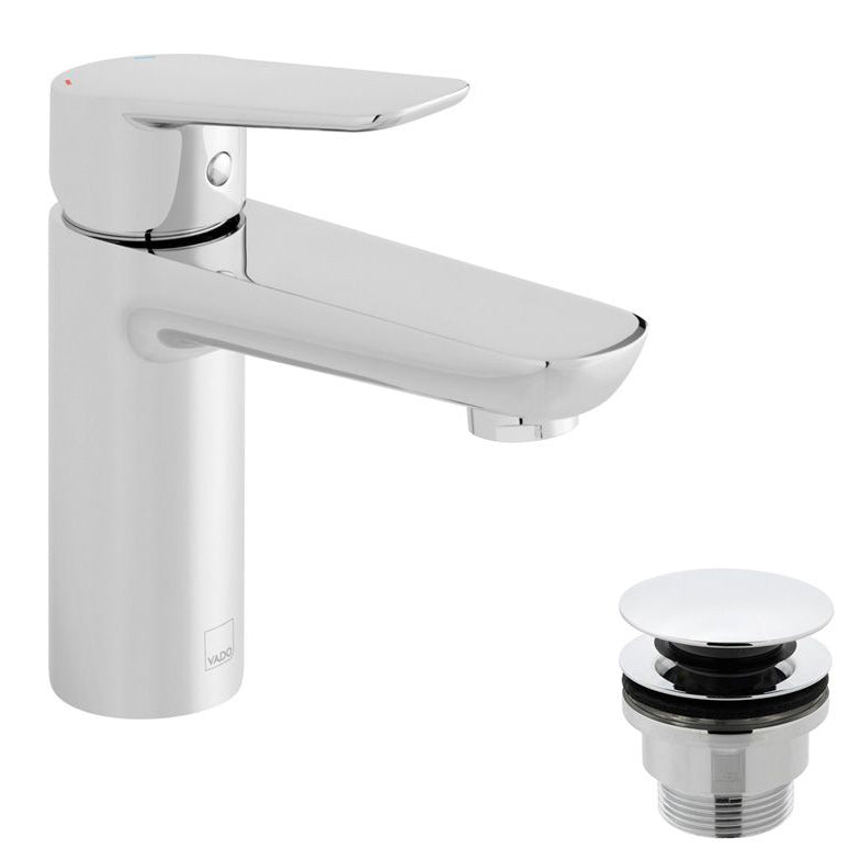 Vado Photon Single Taphole Mono Basin Mixer Tap with Universal Waste - Chrome - PHO-100F/CC-C/P