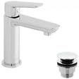 Vado Photon Mini Mono Basin Mixer chrome single lever deck-mounted basin tap with clic-clac waste