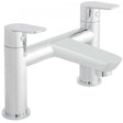 Vado Photon 2 Hole Bath Filler deck-mounted chrome bath tap with contemporary design
