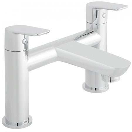 Vado Photon 2 Hole Bath Filler deck-mounted chrome bath tap with contemporary design