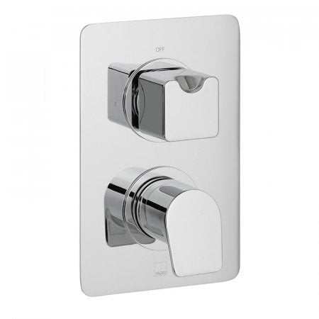Vado Photon 1 Outlet chrome concealed thermostatic shower valve with two handles wall mounted