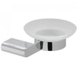 Vado Photon frosted glass wall-mounted soap dish with chrome holder