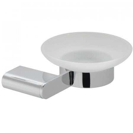 Vado Photon frosted glass wall-mounted soap dish with chrome holder