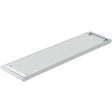 Vado Photon clear glass shelf 573mm with chrome frame for modern bathrooms