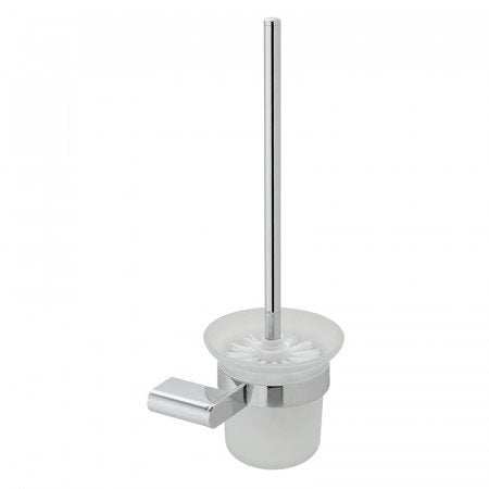 Vado Photon Toilet Brush and wall-mounted holder in chrome with modern durable design