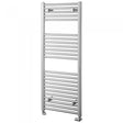 Towelrads Pisa Straight Heated Towel Rail 1200mm High x 500mm Wide - Chrome - 140017
