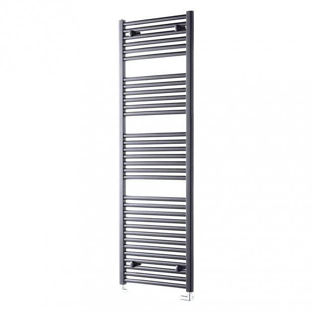 Towelrads Pisa Straight Heated Towel Rail 1600mm High x 600mm Wide - Anthracite - 150009