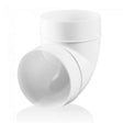 Blauberg circular round plastic ventilation duct 90 degree bend 5 inch 125mm white durable elbow joint