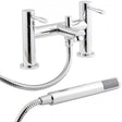 Nuie Series 2 Pillar Mounted Bath Shower Mixer Tap - Chrome - FJ314