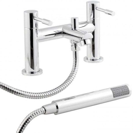 Nuie Series 2 Pillar Mounted Bath Shower Mixer Tap - Chrome - FJ314