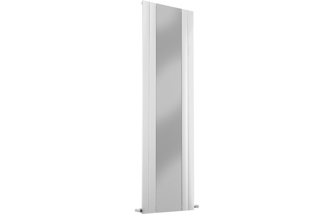 Prystine Little Rock 45mm Mirrored Radiator 605 x 1800mm - White - PRIS102992