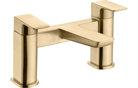 Brushed Brass Bath Filler Tap Deck Mounted - Prystine Auroa