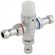 Vado Protherm In-Line Thermostatic Valve TMV3 approved chrome valve with 15mm and 22mm fittings for showers