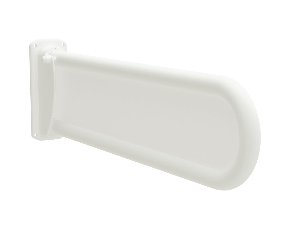 Bathex Essential Double Arm Hinged Stainless Steel Support Rail 760mm - White - 35000