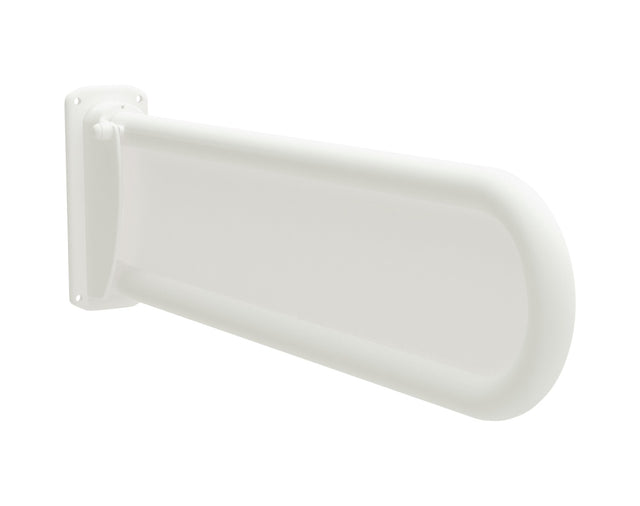 Bathex Essential Double Arm Hinged Stainless Steel Support Rail 760mm - White - 35000