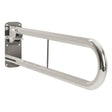 Bathex Professional Double Arm Hinged Support Rail with Toilet Roll Holder 760mm - Mirror Polish - 35100
