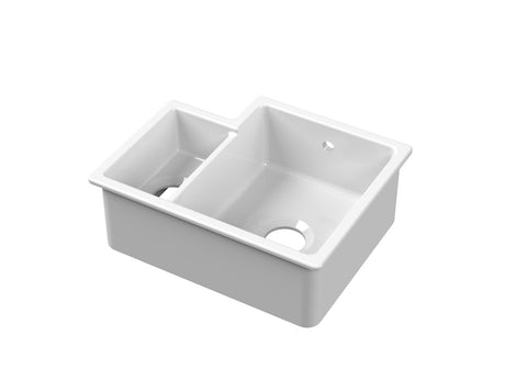 Launde Abbey Inset Sink C/W 1.5 Bowl 549mm x 441mm x 195mm RH - White