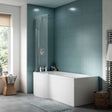 Nuie Shower Baths White Contemporary 1500 x 850 P Shape Bath Left Hand - WBP1585L