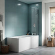 Nuie Shower Baths White Contemporary 1600 x 850 P Shape Bath Right Hand - WBP1685R