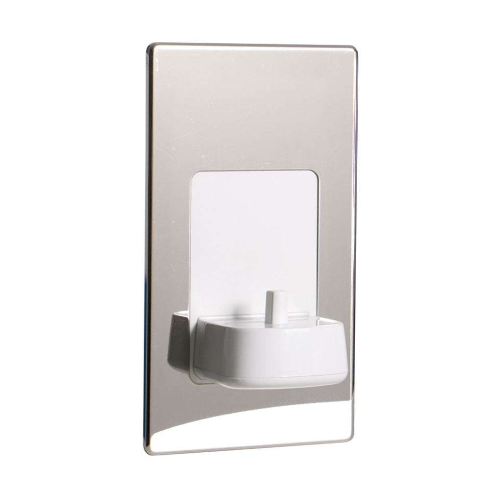 Proofvision Oral-B in wall electric toothbrush charger with chrome faceplate for cordless charging