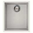 Reginox Quadra 100 white granite 1 bowl kitchen sink with chrome basket waste and smooth stone-like surface