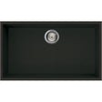 Reginox Elleci Granite 1 Bowl Kitchen Sink - Metaltek Black - QUADRA 130 B