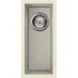 Reginox 50 Elleci Granite single bowl kitchen sink in cream granitek with basket strainer waste