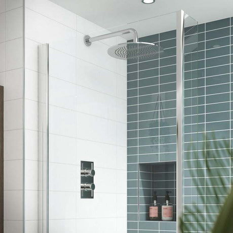 Nuie Dual Handle Quest Rectangular Concealed Shower Valve - Chrome - Q