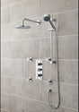 Nuie Quest Chrome Contemporary Triple Thermostatic Shower Valve With Diverter - QUEV56