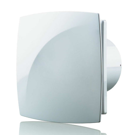 Quiet 4-inch Blauberg Moon bathroom shower extractor fan with modern design and low noise airflow ventilation