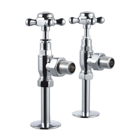 Burlington Chrome Angled Radiator Valves Pair - R6CHR