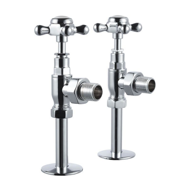 Burlington Chrome Angled Radiator Valves Pair - R6CHR