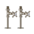 Burlington Straight Radiator Valve - Brushed Nickel - R7 BNKL - TAP 'N' SHOWER