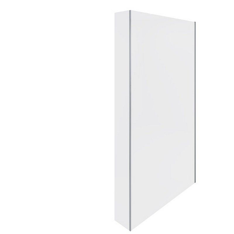 RAK Feeling Fixed Return Glass Deflector Panel 2000mm x 250mm - Chrome - RAKFRP100