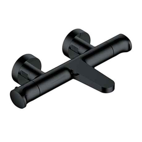 RAK Wall Mounted Exposed Thermostatic Bath Shower Mixer - Matt Black - RAKITA3009B