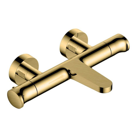 RAK Wall Mounted Exposed Thermostatic Bath Shower Mixer - Brushed Gold - RAKITA3009G