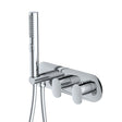 RAK Mercury Horizontal Dual Outlet Thermostatic Concealed Shower Valve With Handset - Chrome - RAKMER3305C